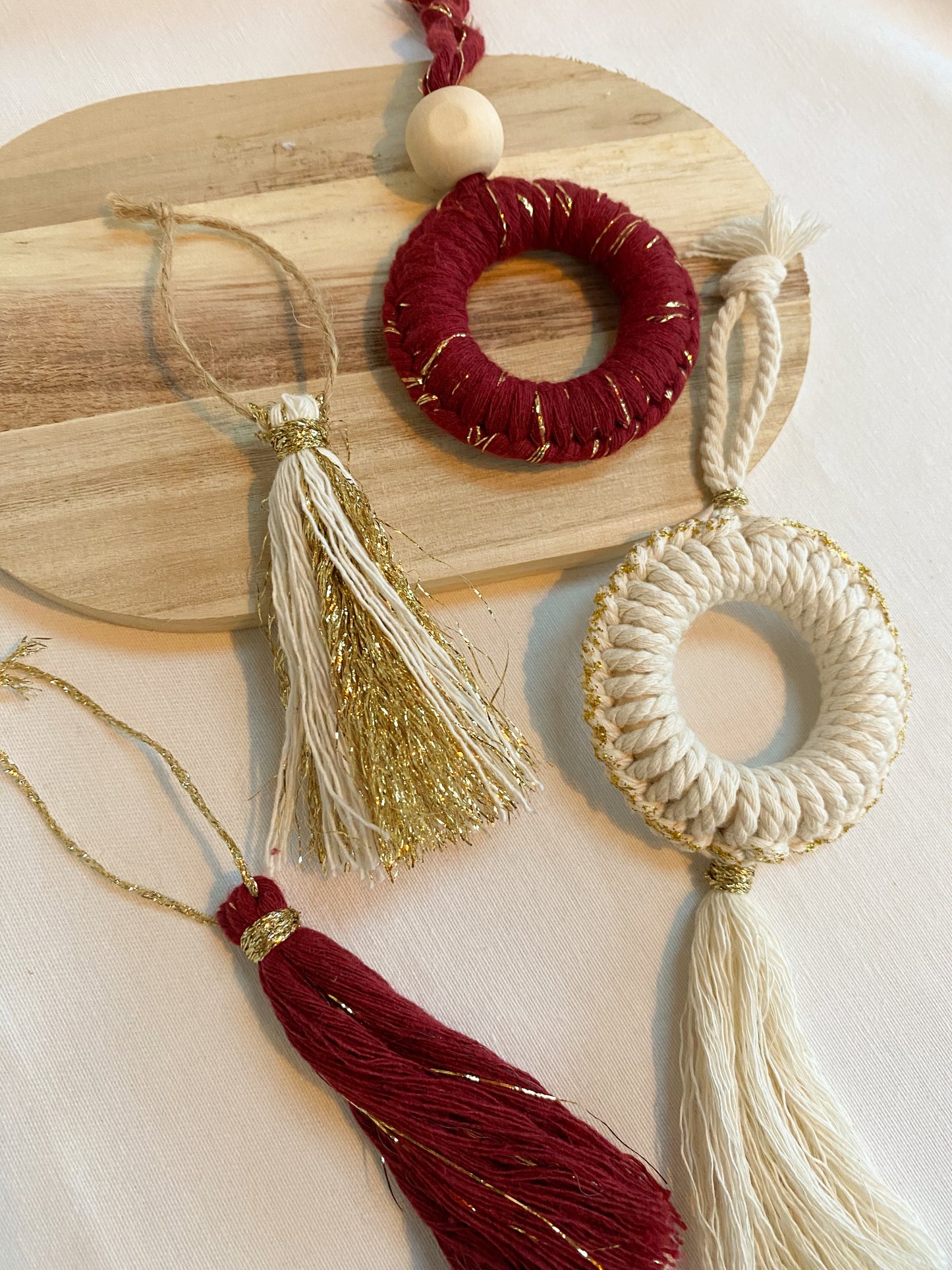 Ornements de Noël macramé