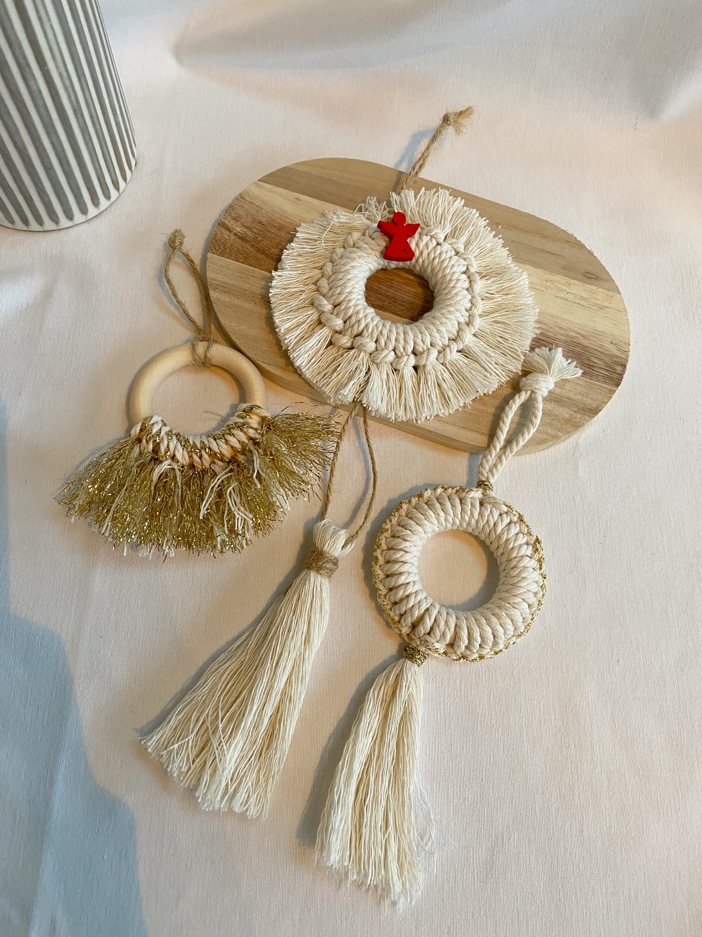 Ornements de Noël macramé