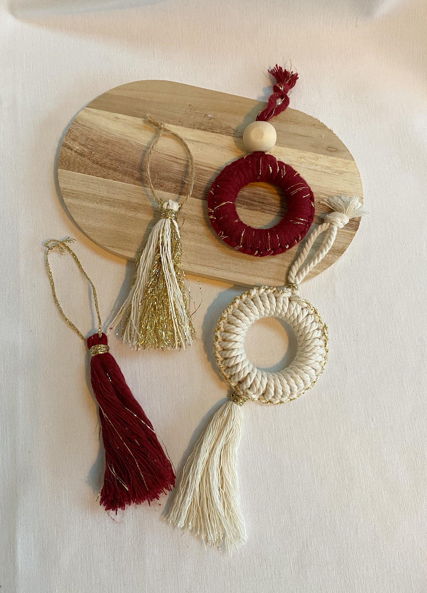 Ornements de Noël macramé