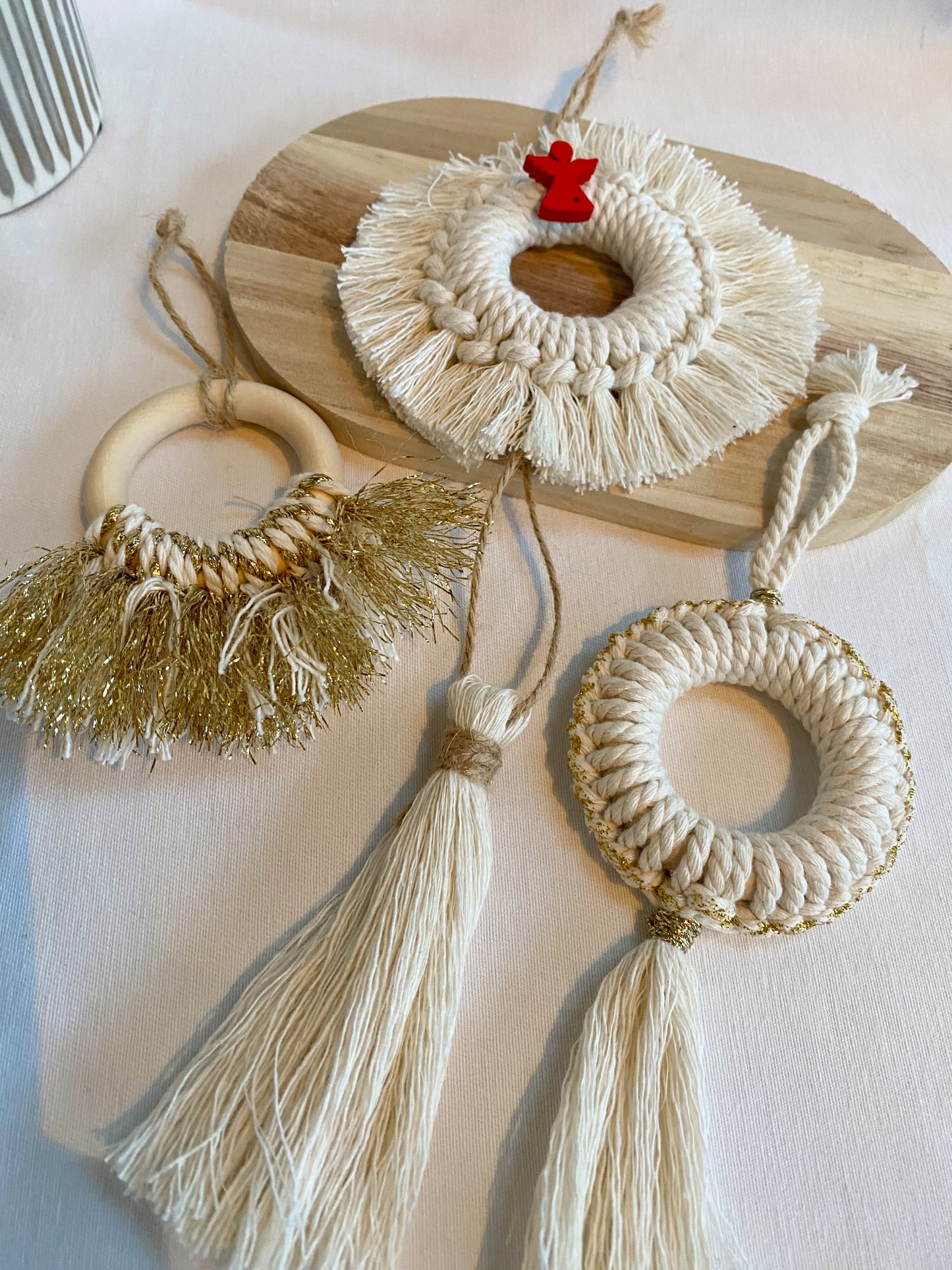 Ornements de Noël macramé